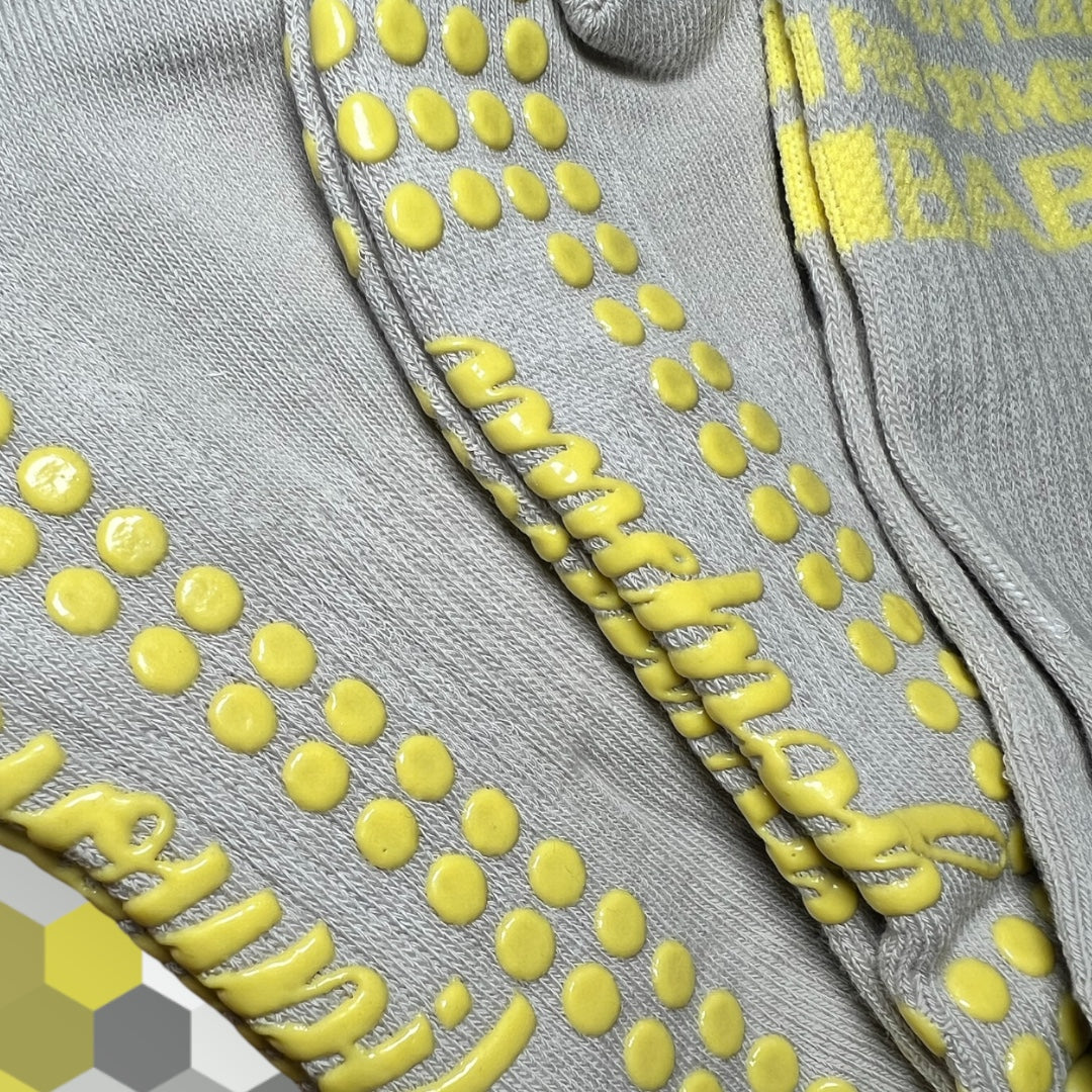 REFORMER Grip Socks (Yellow On Grey)